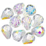 K9 Glass Teardrop Beads 12x10mm Crystal AB 10/pk