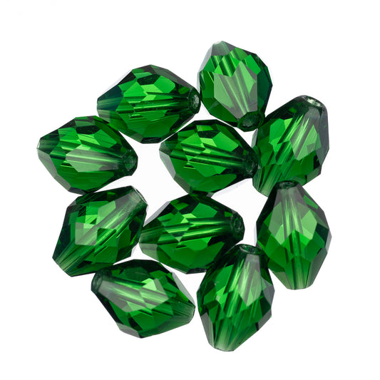 K9 Glass Oval Beads 11x8mm Erinite 10/pk