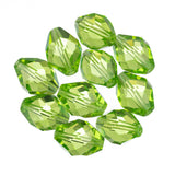K9 Glass Oval Beads 11x8mm Lime Green 10/pk