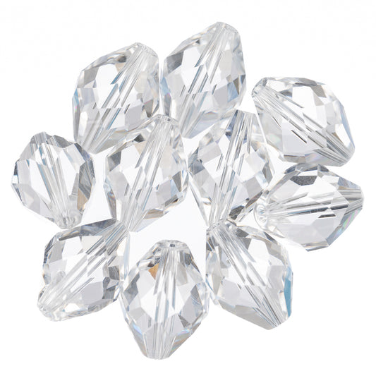 K9 Glass Oval Beads 13x10mm Crystal 10/pk