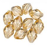 K9 Glass Oval Beads 13x10mm Gold Champagne 10/pk