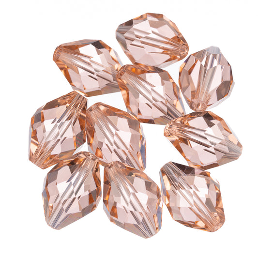 K9 Glass Oval Beads 13x10mm Padparadscha 10/pk