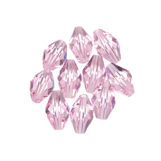 K9 Glass Oval Beads 9x6mm Rosaline 10/pk