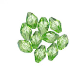 K9 Glass Oval Beads 9x6mm Lime Green 10/pk