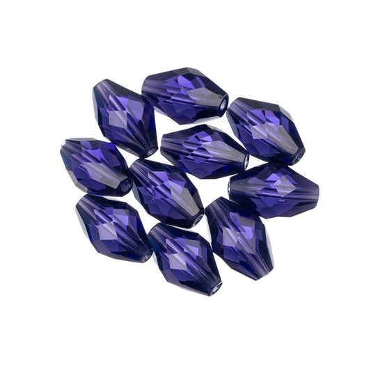 K9 Glass Oval Beads 9x6mm Purple Velvet 10/pk