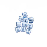 K9 Glass Cube Beads 4mm Light Sapphire 10/pk