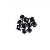 K9 Glass Cube Beads 4mm Jet Black 10/pk