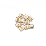 K9 Glass Cube Beads 4mm Gold Champagne 10/pk