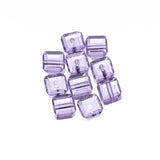 K9 Glass Cube Beads 6mm Light Violet 10/pk