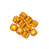 K9 Glass Cube Beads 6mm Red Topaz 10/pk