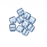 K9 Glass Cube Beads 6mm Light Sapphire 10/pk