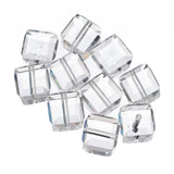 K9 Glass Cube Beads 8mm Crystal 10/pk