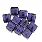 K9 Glass Cube Beads 8mm Purple Velvet 10/pk