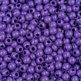 Round Plastic Beads 4mm Opaque Purple Approx 1000/Bag