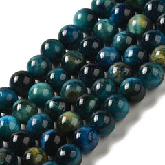 6mm Tiger Eye Blue (Natural/Dyed) Beads 14-15" Strand