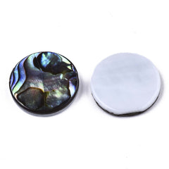 Shell Cabochons, Natural Abalone Round 15mm 2/pk