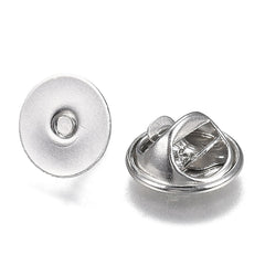 Nickel Pin Backs With Clutch 5/pk