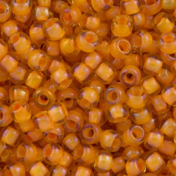 11/0 Toho Seed Beads #950 Burnt Orange Lined Jonquil 8-9g Vial
