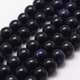 Blue Goldstone Beads 4mm Round (Synthetic) 15-16" Strand