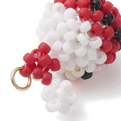 3/4" Santa Beaded Pendant 1/pk