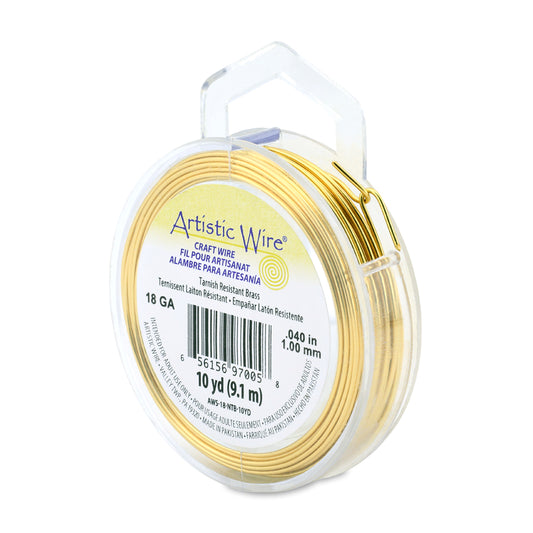 Artistic Wire 18g Tarnish Resistant Brass 10yd