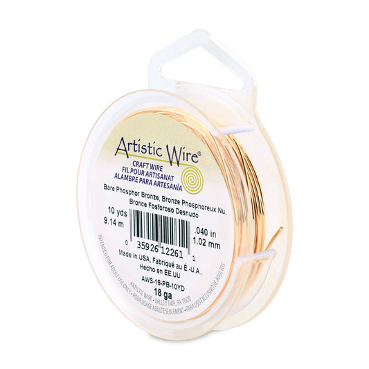 Artistic Wire 18g Bare Phosphor Bronze 10yd