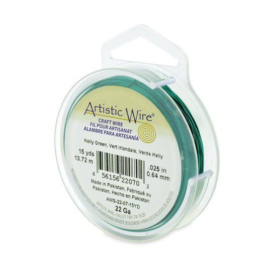 Artistic Wire 22g Kelly Green 15yd