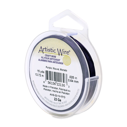 Artistic Wire 22g Purple 15yd
