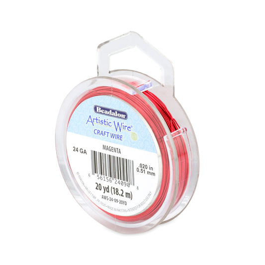 Artistic Wire 24g Magenta 20yd