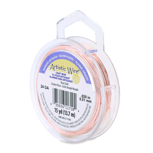 Artistic Wire 24g Rose Gold 15yd