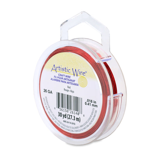 Artistic Wire 26g Red 30yd