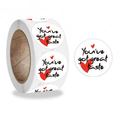 Packaging Labels 1" You've Got Great Taste Sticker 500/Roll