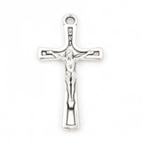 Crucifix Pendant 1.1″ Antique Silver 50/pk