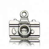 5/8" Camera Metal Charm 5/pk