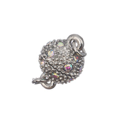 8mm Nickel Rhinestone Magnetic Clasp 1/pk