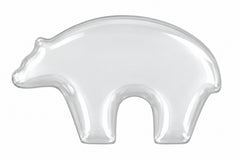Epoxy Sticker Clear Bear 1 1/4" 4/pk