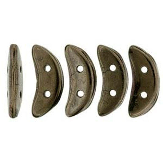 *Czech Crescent Beads Dark Bronze 5g Vial