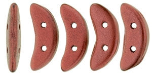 *Czech Crescent Beads Matte Metallic Lava 5g Vial