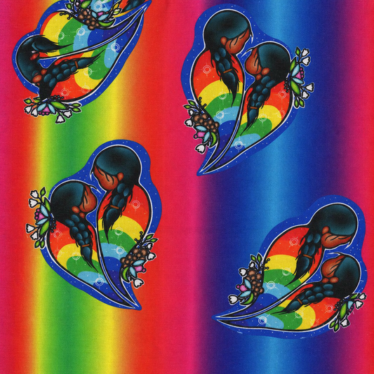 Cotton Fabric Pride Rainbow - Half Yard