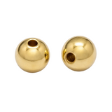 Hollow Metal Beads 1/4" Brass 100/pk