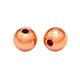 Hollow Metal Beads 3/8" Bright Copper 100/pk