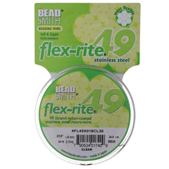 Flex-Rite Beading Wire 49 Strand .018 Bright 30ft