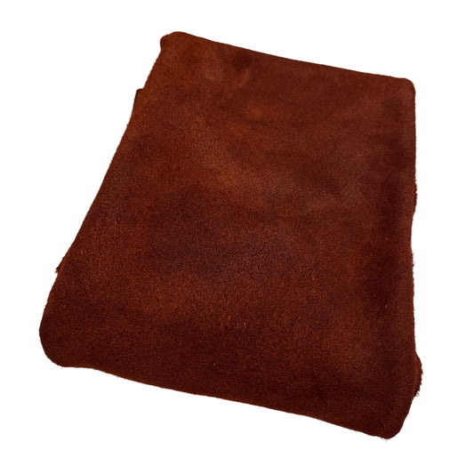 Cowhide Suede Rust Brown #3