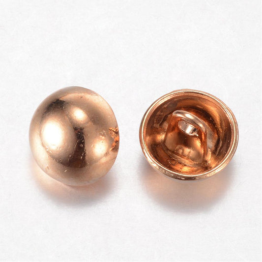 Shank Button 12mm Dome Light Gold 20/pk