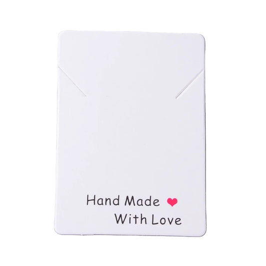 Necklace Display Card 2.75x2" Hand Made with Love 50/pk