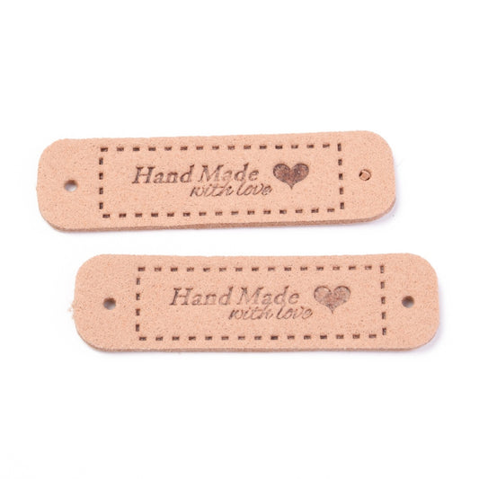 Sew-On Labels 55x15mm "Handmade with Love" 10/pk