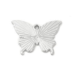 Skull Butterfly Enamel Pendant 20x28mm 2/pk