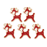 Reindeer Enamel Charm 20x15mm 5/pk