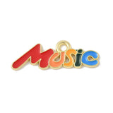 Music Enamel Charm 10x25mm 5/pk