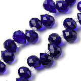 Glass Teardrop Top-Drilled Beads 10x8mm Dark Blue 25/pk